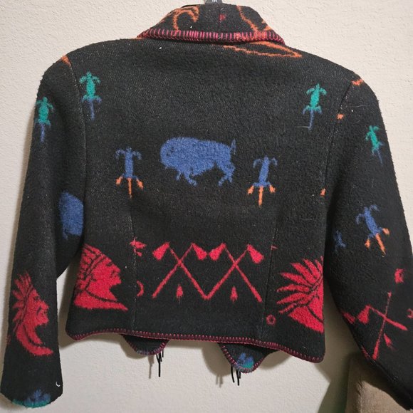 Vintage Circle T  Western Crop Jacket (southwestern / Rodeo) - black - Picture 2 of 4